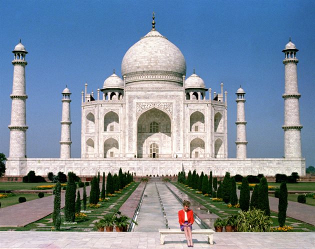 Diana en el Taj Mahal, en 1992