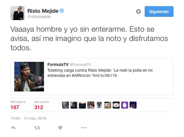 Twitter Risto Mejide