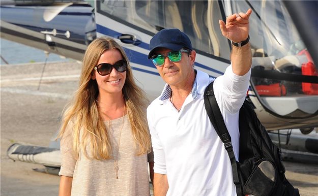 Antonio Banderas se lleva a Nicole de festival a Italia