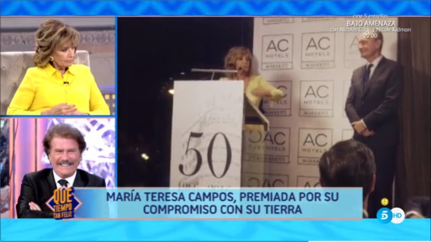 ¿Cómo fue el reencuentro en directo de María Teresa Campos y Bigote Arrocet?