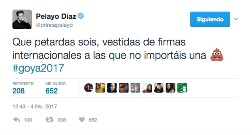 El incendiario mensaje de Pelayo Díaz a las actrices españolas: “¡Qué petardas sois!”