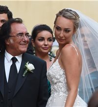 Albano y Romina, unidos en la boda de su hija Cristel con un millonario heredero