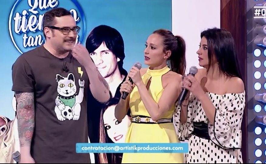 Pere Aznar con Anabel Dueñas y Mercedes Durán en 'Likes'