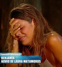 Laura Matamoros recibe, por fin, la llamada de su novio Benji