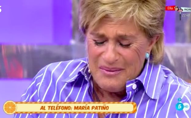 María Patiño hace que Chelo García-Cortés se rompa en directo