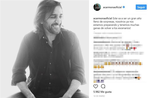 Antonio Carmona en una publicación de su Instagram