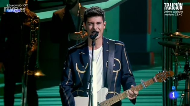 Alfred canta su tema para Eurovisión