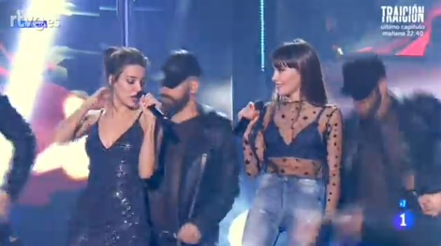 Aitana y Ana Guerra cantando 'Lo malo' por segunda vez