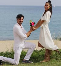 Mireia Canalda y Felipe López en su primera boda