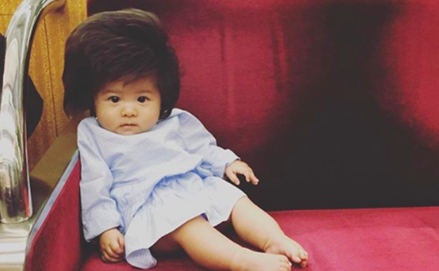 Baby Chango, la adorable bebé de siete meses que arrasa en las redes por su curioso pelo