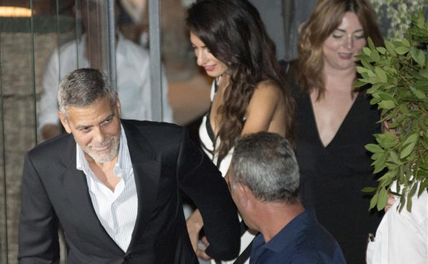George Clooney y Amal, de cenita romántica en el lago de Como