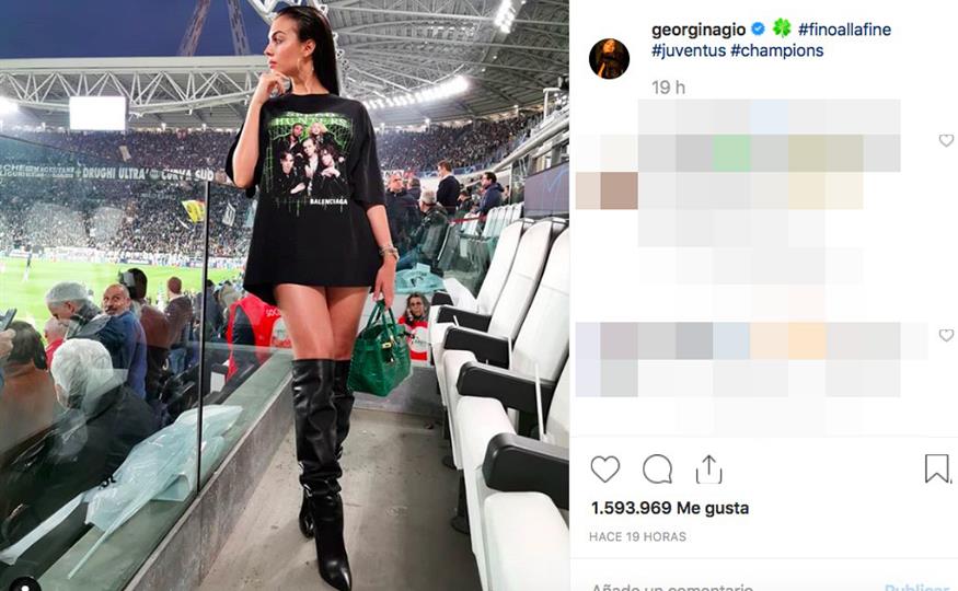 Este look con camiseta XL de Georgina Rodríguez alcanza el millón de likes