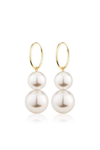 pendientes-perla-doble. Doble perla