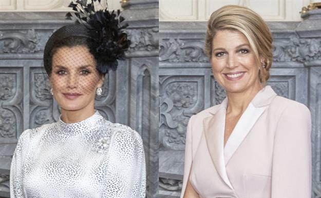 La reina Letizia y Máxima de Holanda protagonizan un duelo de estilo en la imposición de la Jarretera