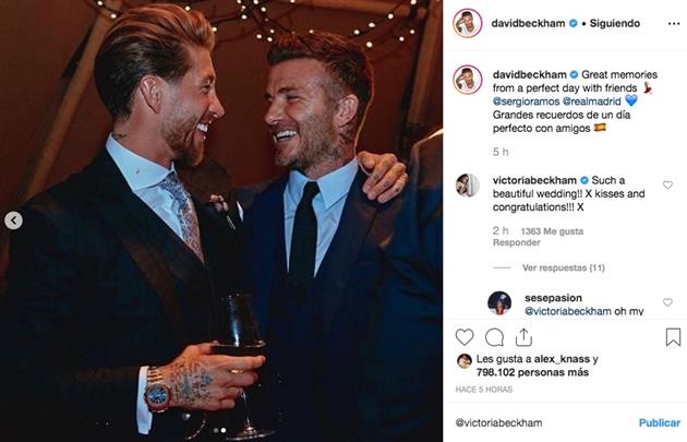 David Beckham y Sergio Ramos, de boda