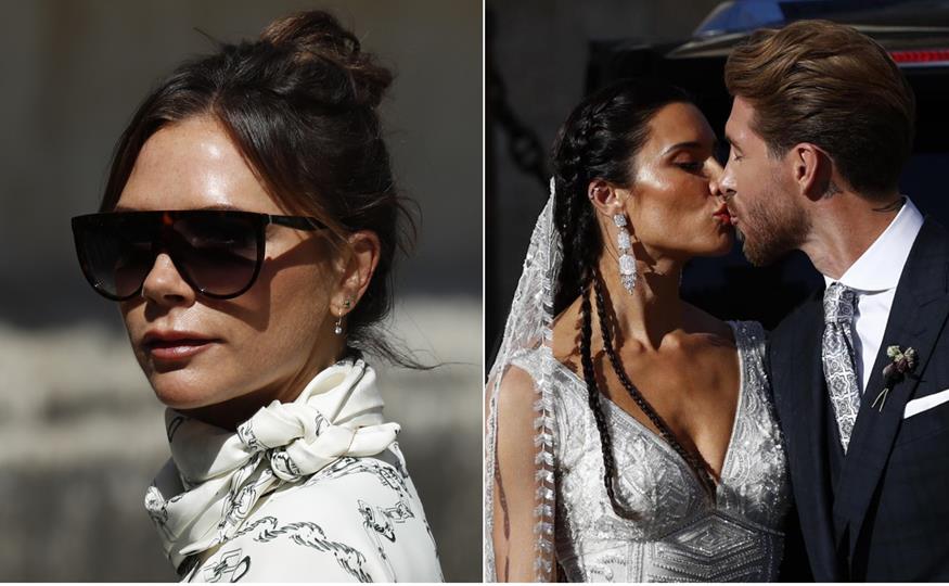 Victoria Beckham se 'mofa' de una foto de la boda de pIlar Rubio y Sergio Ramos