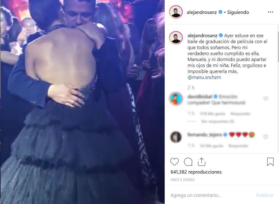 El emotivo baile de fin de curso de la hija de Alejandro Sanz 