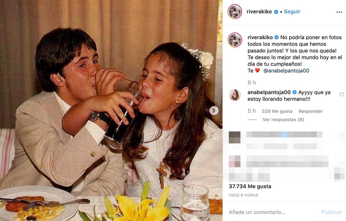 Kiko Rivera felicita a Anabel con una divertida foto