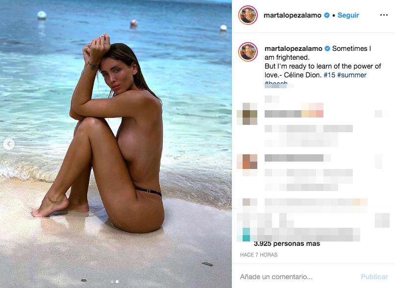 Marta López posa (casi) desnuda en Instagram