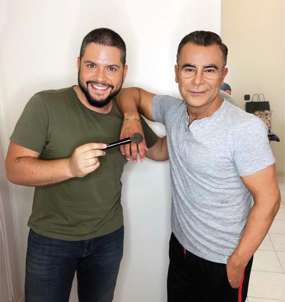 Jorge Javier y su maquillador
