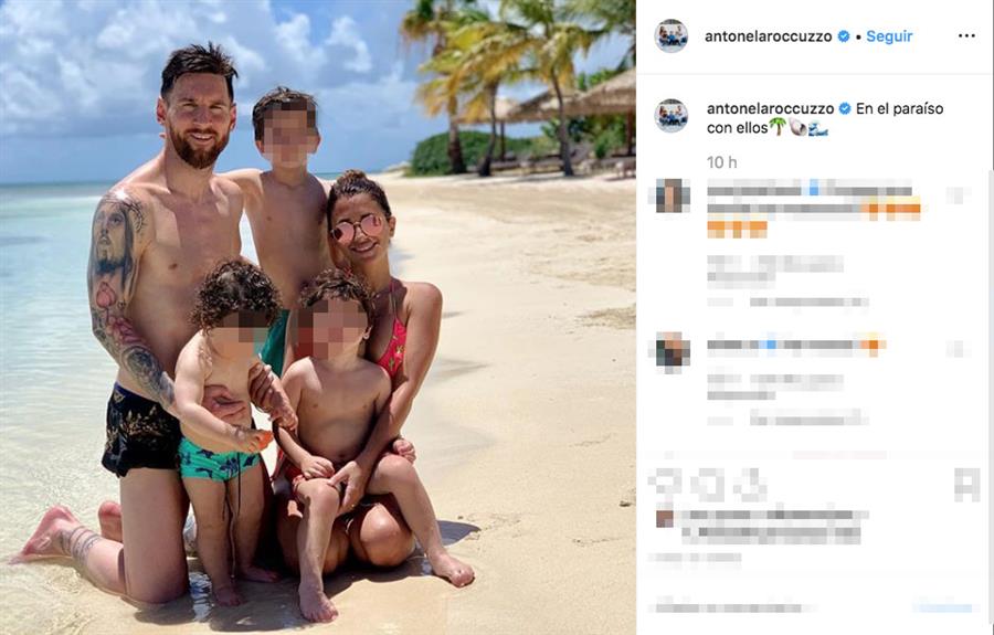 Leo Messi familia de vacaciones
