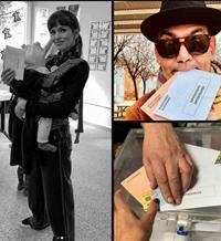 Los famosos ejercitan su derecho y depositan su voto en las urnas