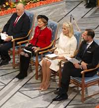 Mette-Marit no falta a la ceremonia del Nobel de la Paz entregado hoy en Oslo