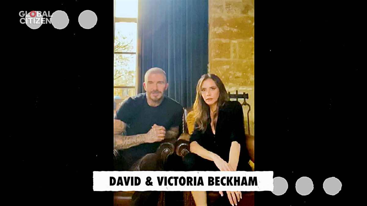 El matrimonio Beckham intervino por videoconferencia 