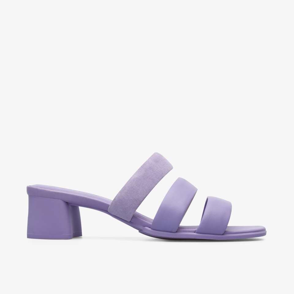Sandalias violeta pastel