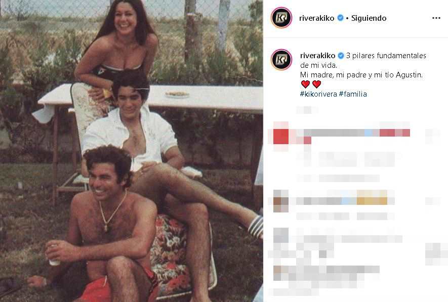 Kiko Rivera comparte una imagen inédita de Isabel Pantoja, Paquirri y su tío Agustín