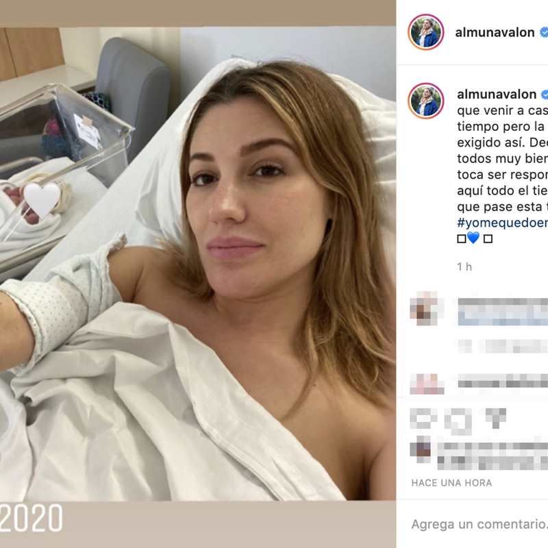 Almudena Navalón y Manuel Carrasco abandonan el hospital con su hijo antes de tiempo por el coronavirus 
