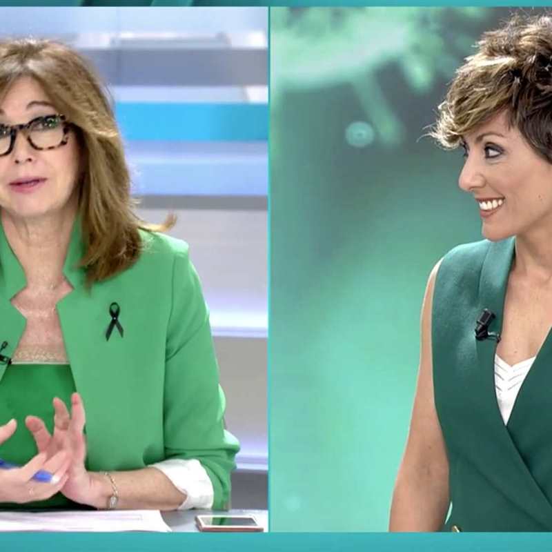 El piropo de Ana Rosa Quintana a Sonsoles Ónega: "La que de verde se viste por guapa se tiene"