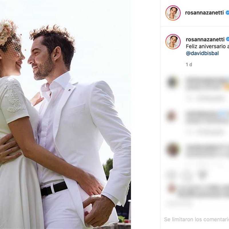 David Bisbal y Rosanna Zanetti difunden fotos inéditas de su boda