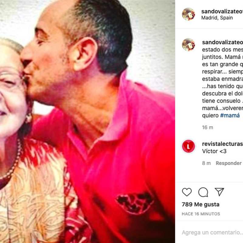 Víctor Sandoval llora la muerte de su madre: "Ya estáis juntitos"