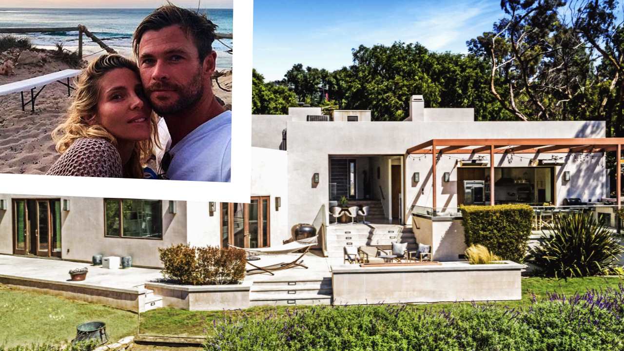 Collage Casa Elsa Pataky y Chris Hemsworth