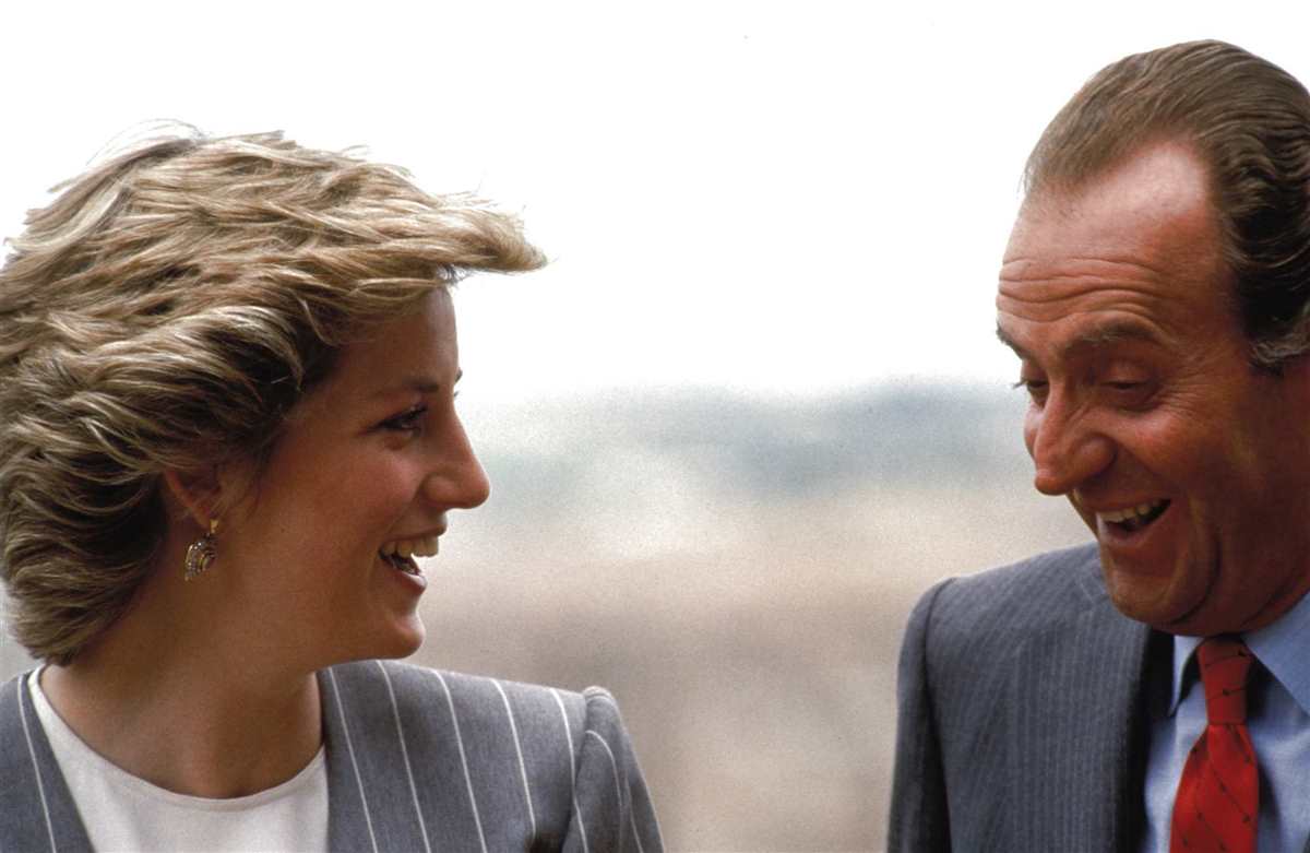Rey Juan Carlos y princesa Diana de Gales