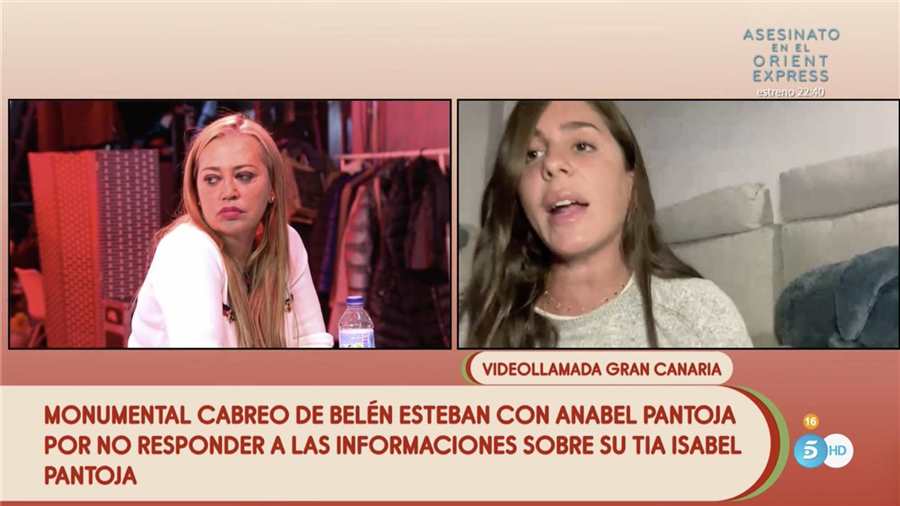 Enganche de Anabel Pantoja y Belén Esteban en directo 01