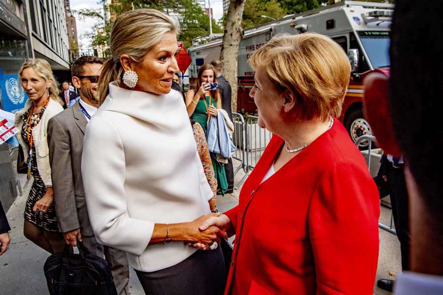 Máxima de Holanda y Ángela Merkel