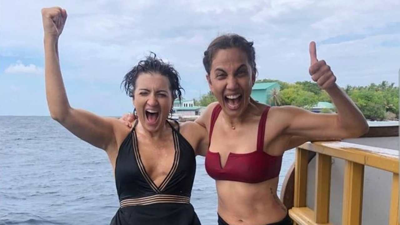 Silvia Abril y Toni Acosta viven su particular aventura en las Maldivas