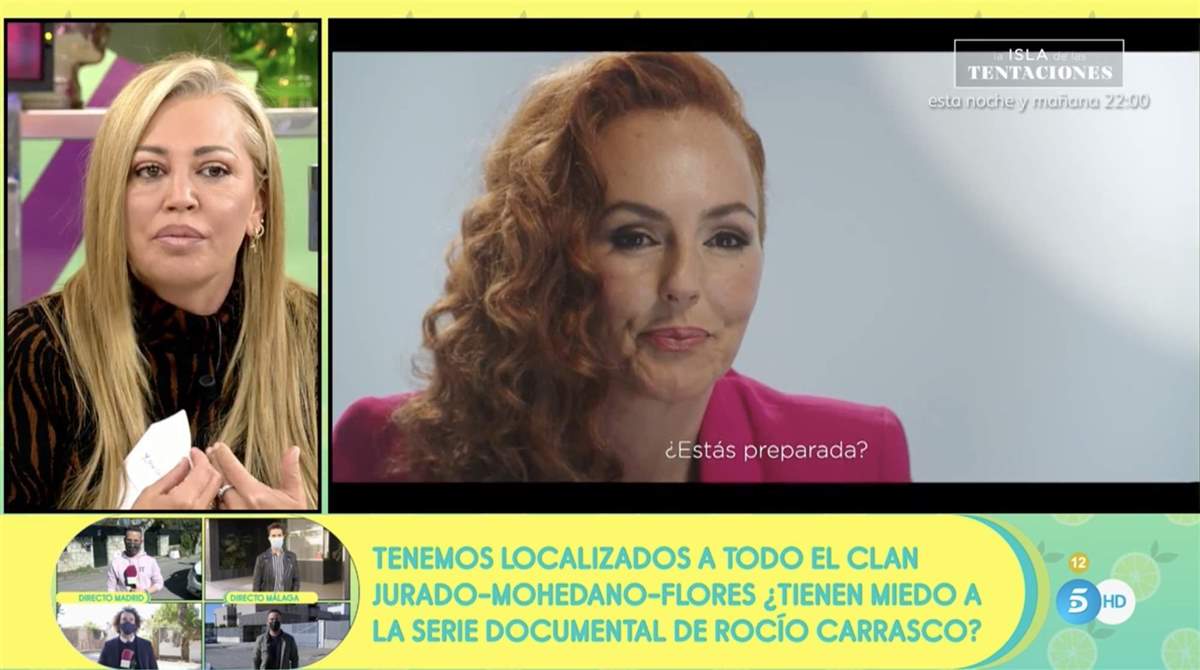Belén Esteban habla en 'Sálvame' del documental de Rocío Carrasco