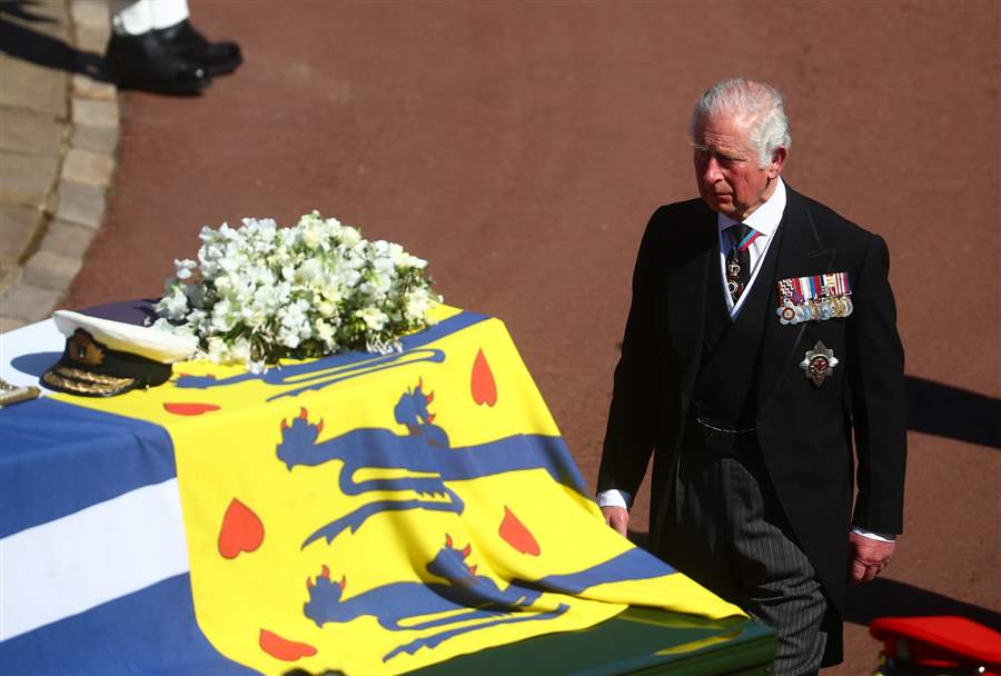 Príncipe Carlos funeral Felipe de Edimburgo