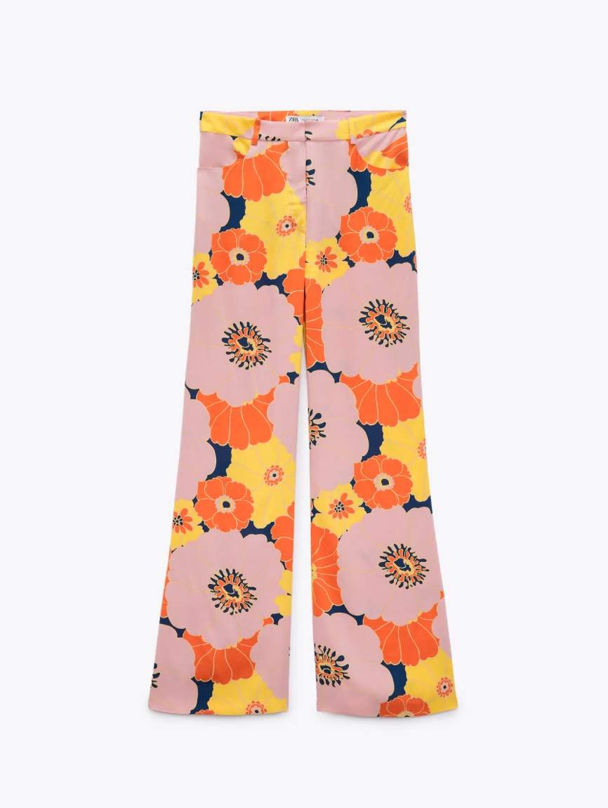 Pantalón flores de Zara