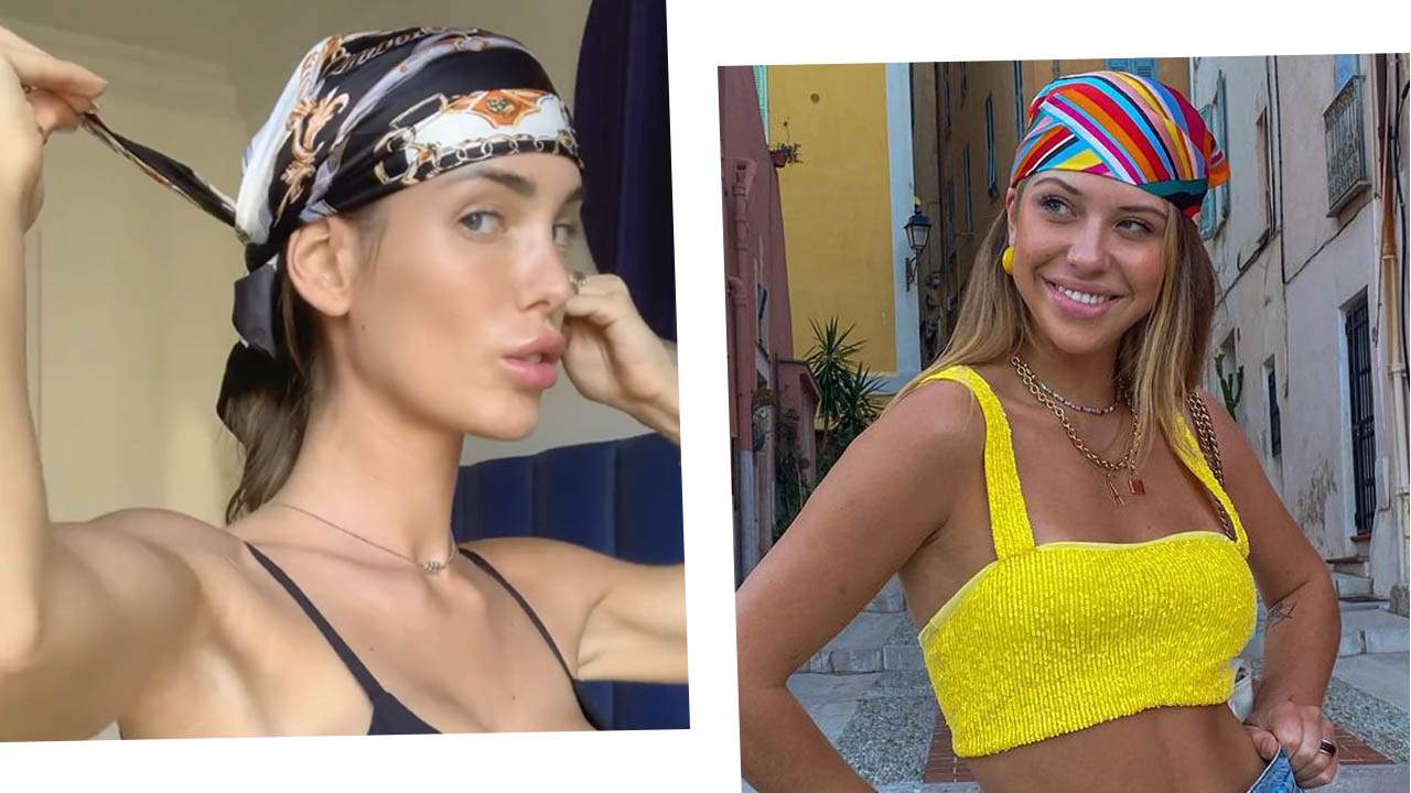Anita Matamoros y Marta López Álamo unidas por la moda de los pañuelos en la cabeza