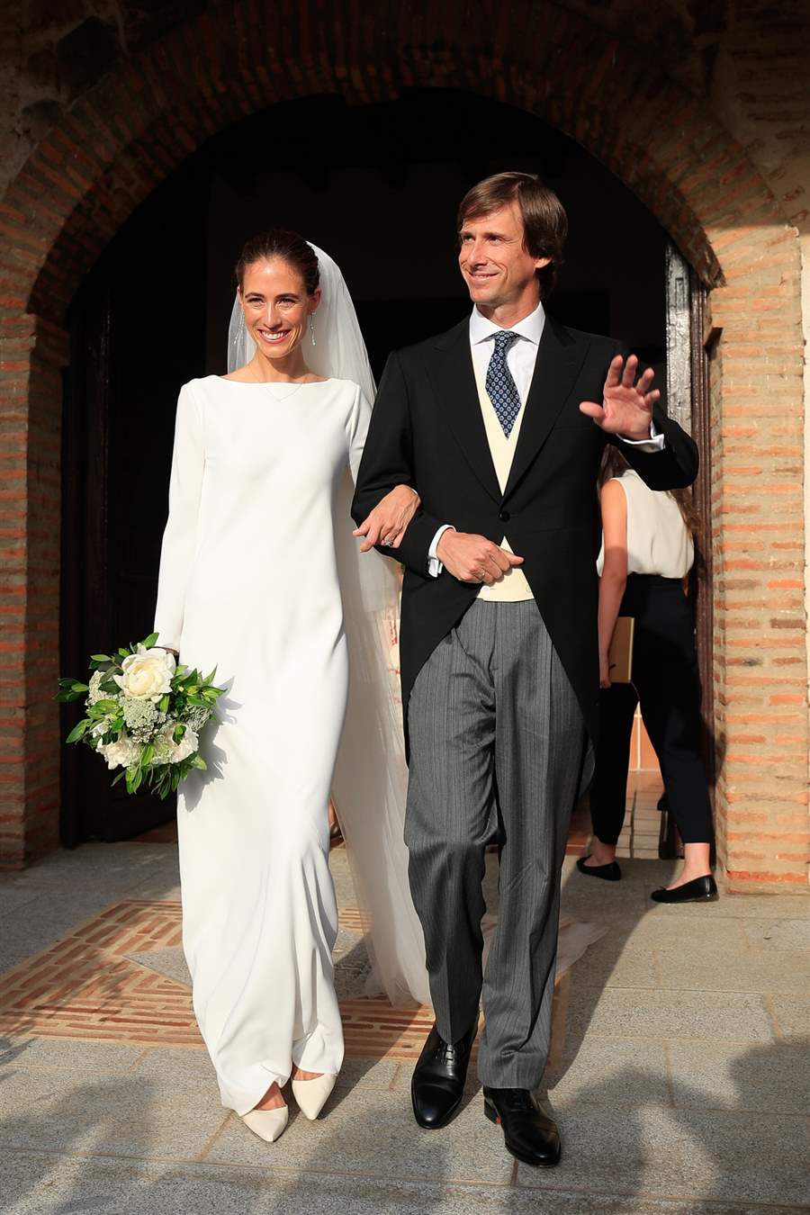 Felipe Cortina y Amelia Millán en su boda