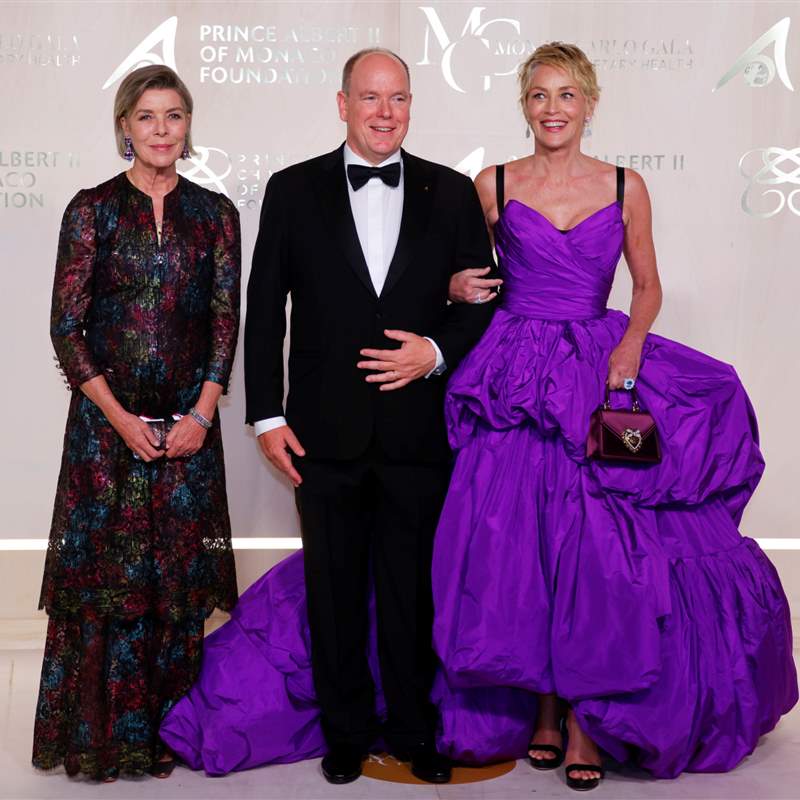 Alberto de Mónaco "cambia" a Charlene por Sharon Stone en la Gala por la Salud del Planeta