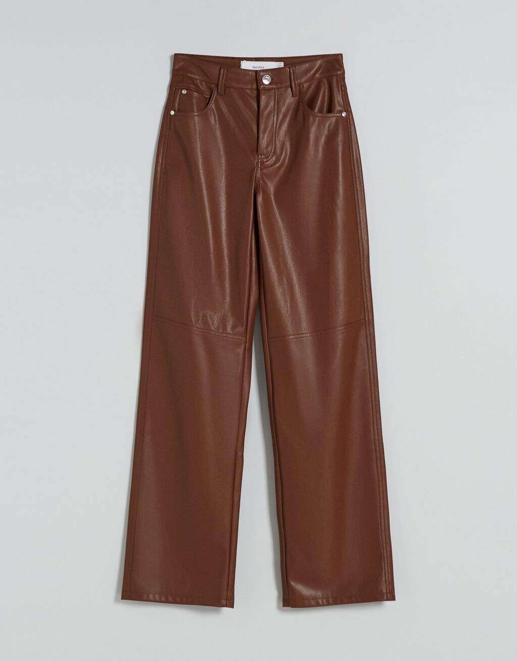 pantalón recto marrón