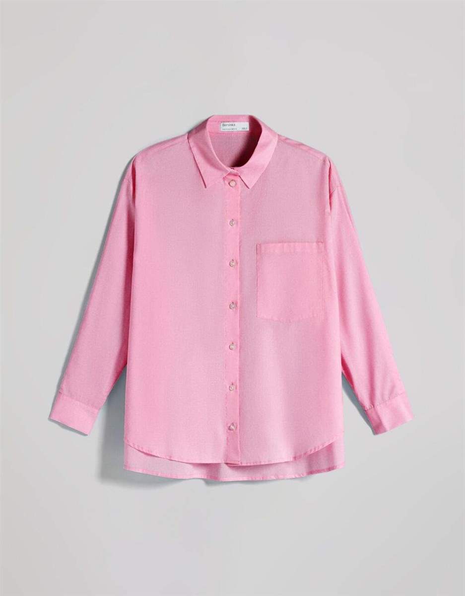 Camisa rosa oversize