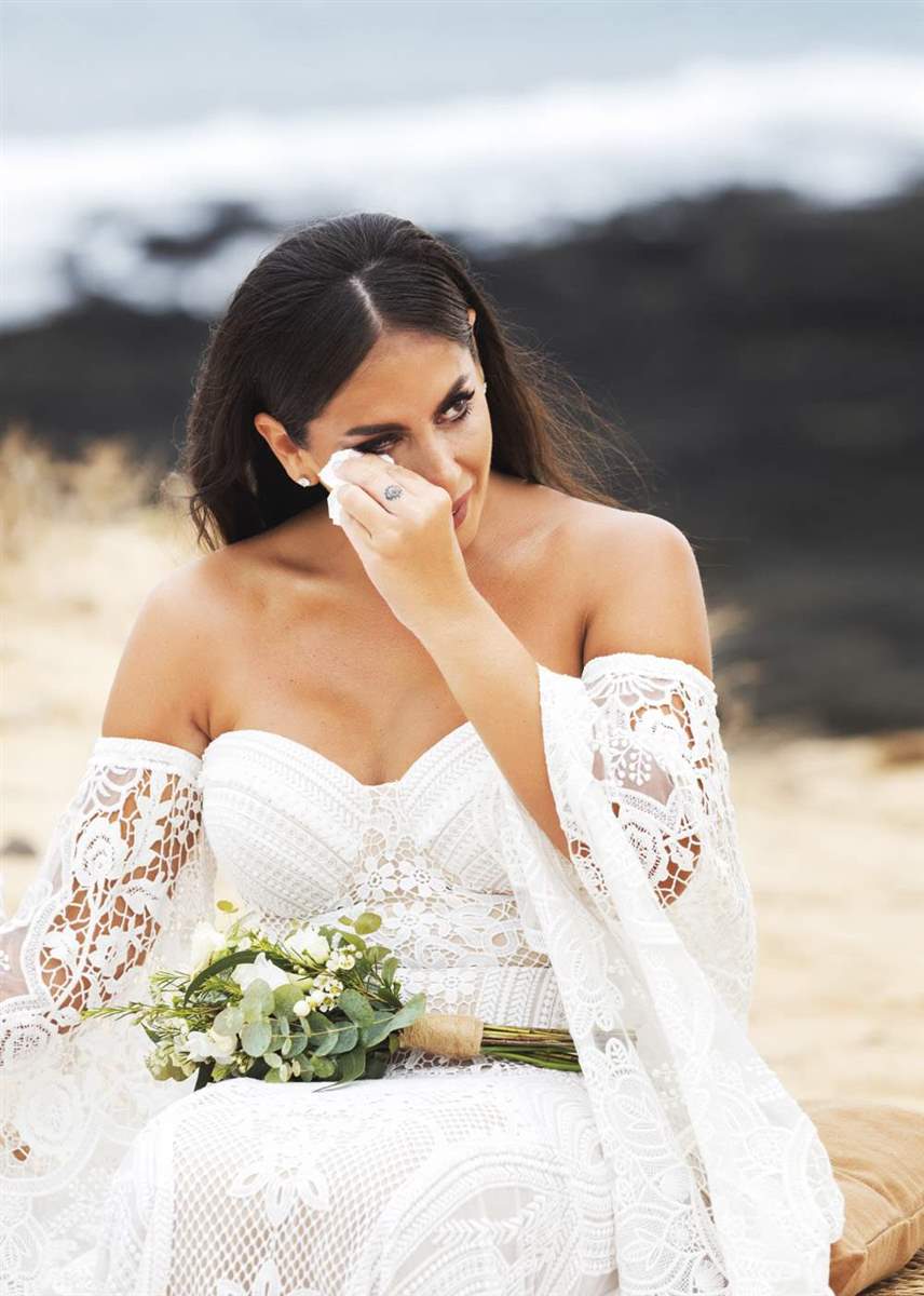 Anabel Pantoja llorando en su boda