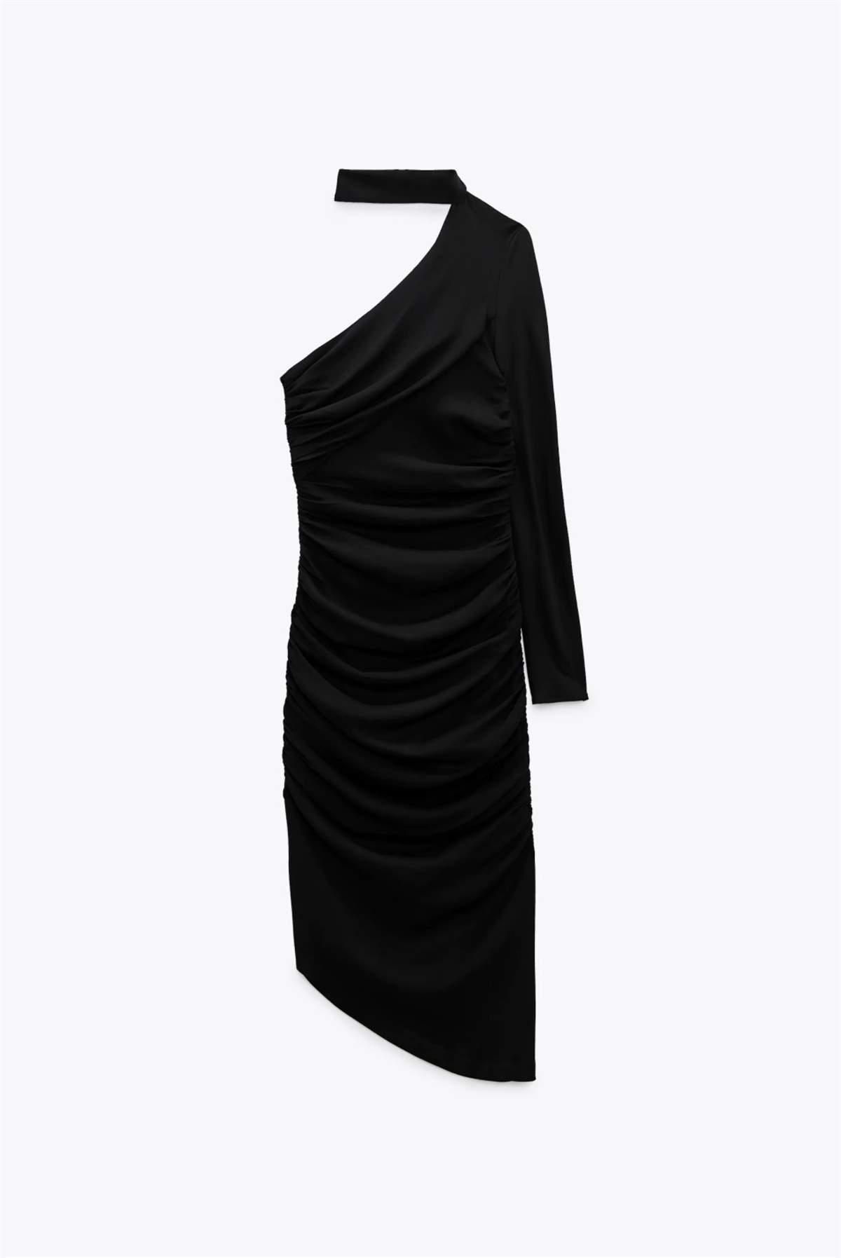 Vestido negro asimétrico