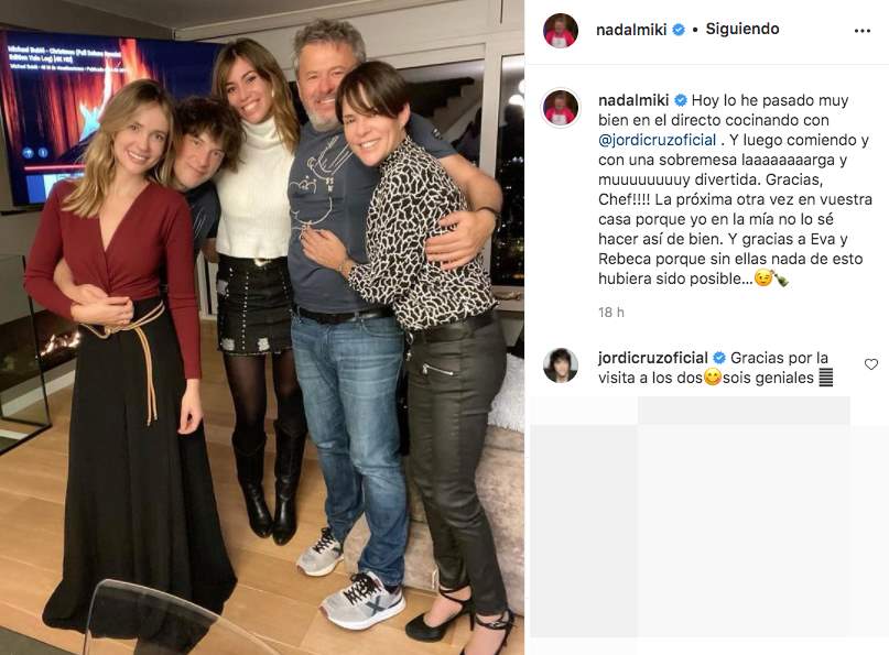 Miki Nadal y Jordi Cruz con sus parejas